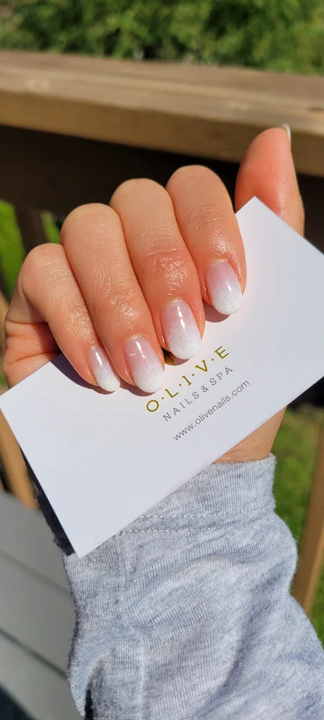 Ombre glitter gel nails — Olive Nails and Spa